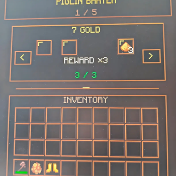 Piglin Barter Menu 