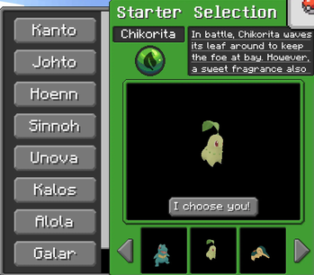 Johto Starters