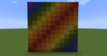 Brick Rainbow Wall