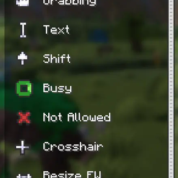 Minecraft Cursors mod