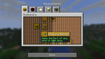 Advancement Background Dimming