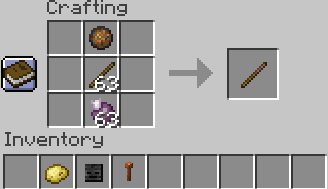Crafting a wand.