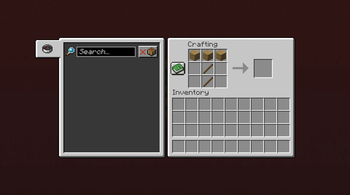 Crafting screen