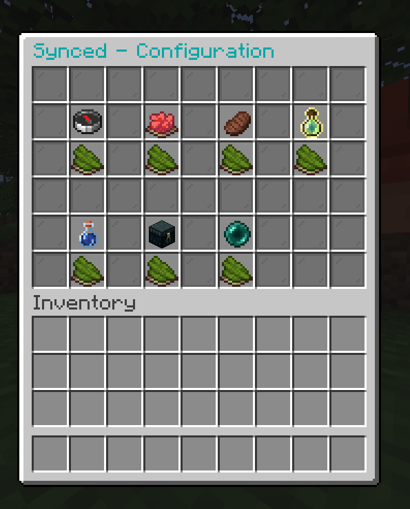 Synced Configuration menu