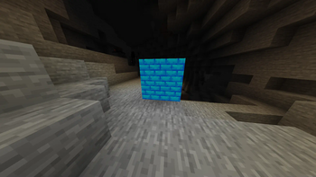 Glow bricks in a cave