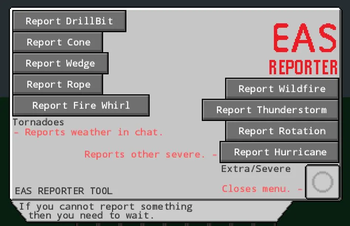 EAS Reporter GUI 1.1 help menu