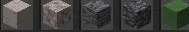 stone,cobblestone,deepslate,cobbled deepslate ,grass 