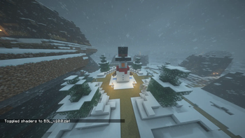 Snowy taiga village
