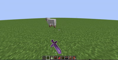 Drag a netherite sword to kill a sheep