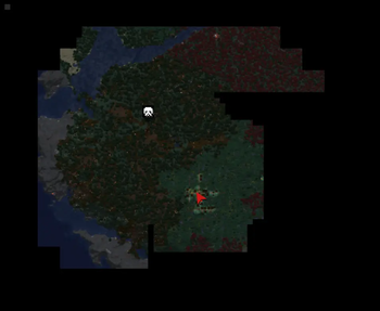 Map, with death location