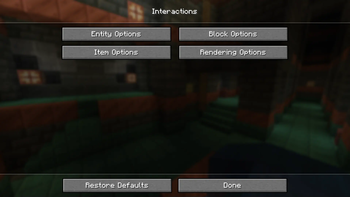Interaction options 