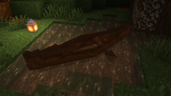 Dark oak boat