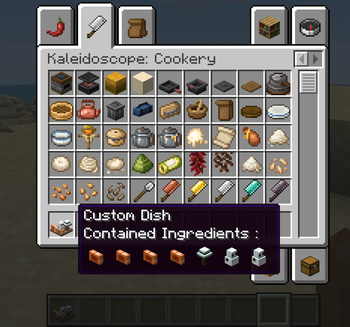 Custom Dish in Tab