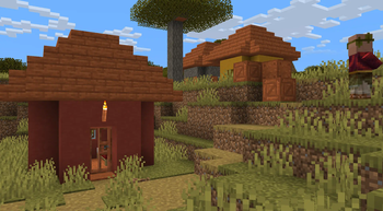 Savanna Village with various custom blocks