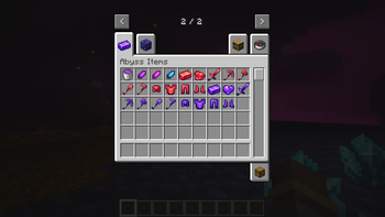 Items Tab
