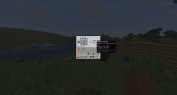 Tooltip applied already on the output slot of the crafting menu