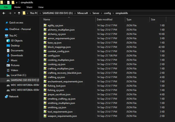 Config files location and example