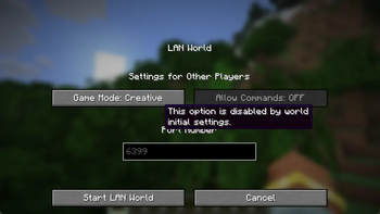 'Allow Commands' button disabled