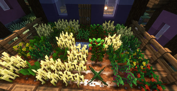 Farms with crops from vanilla and croptopia