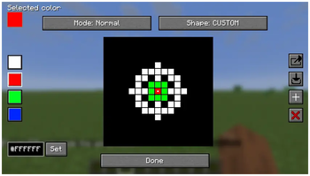 Crosshair drawing screen
