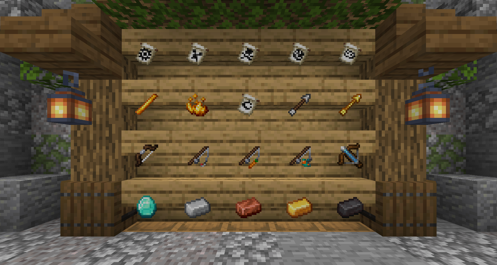 Banner Patterns, Resources, Bows and Rods
