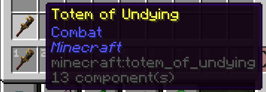Totem in inventory