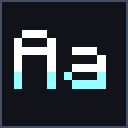 Cyan Shaded Font