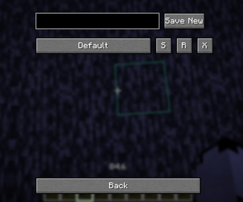 The main screen of the mod
