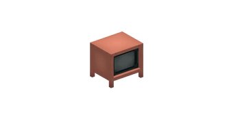 CRT TV Tapered legs Cherry.