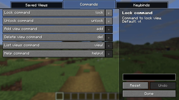 Changeable commands to interact with Camera Lock