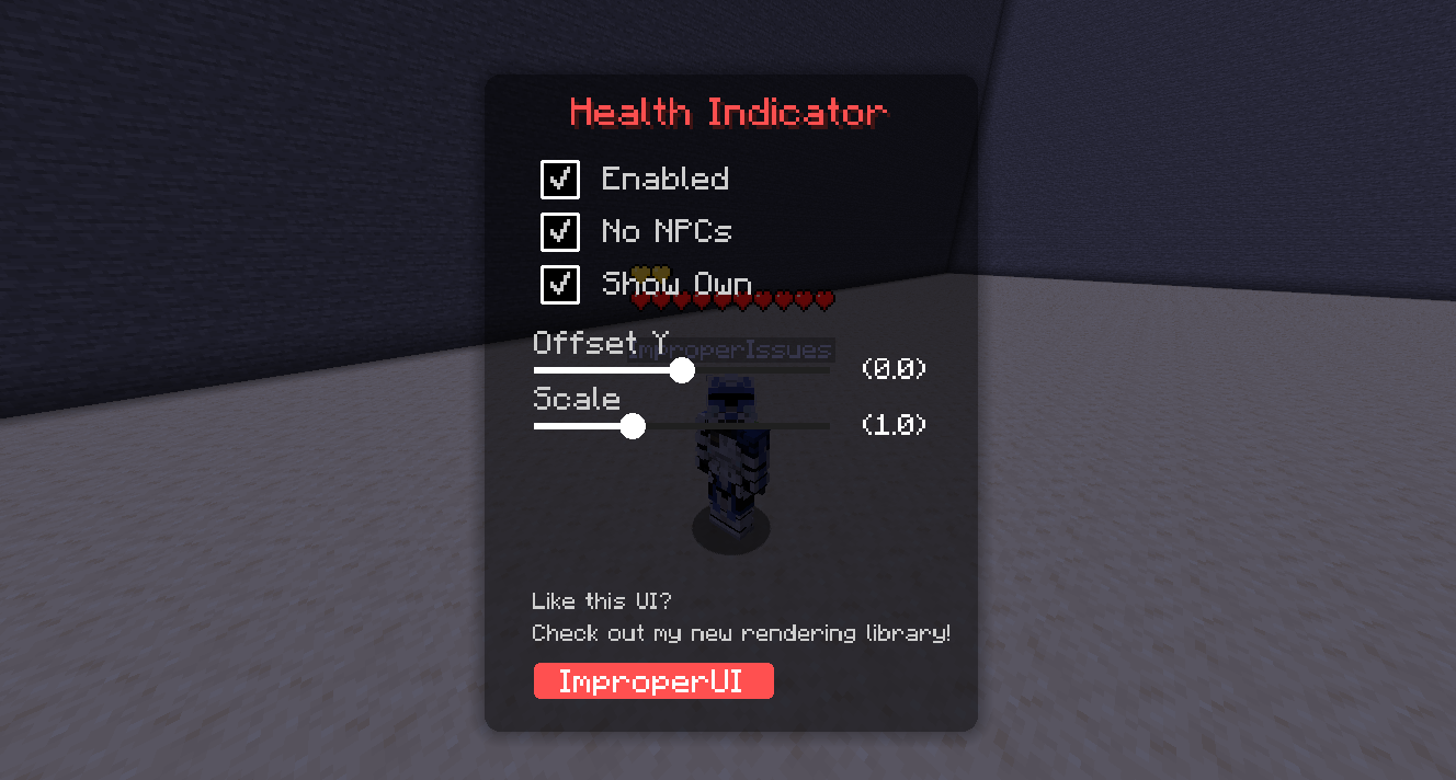 Player health indicators gallery