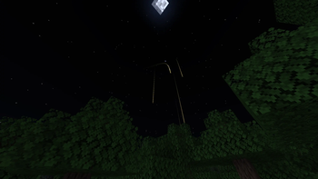 Multiple spectral arrows falling in the distance