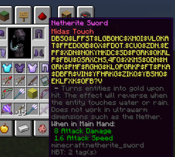 Midas Touch - Custom Enchantment Description