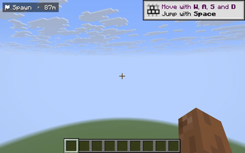 Standing at spawn - distance drops to zero