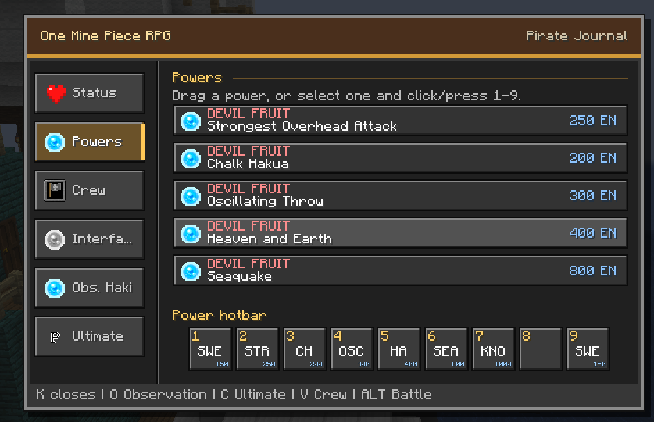 Mine Piece HUD - One Piece Addon Screenshot 2