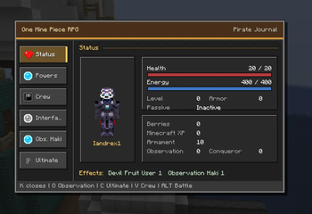 Mine Piece HUD - One Piece Addon Screenshot 1