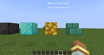 Raw gold block