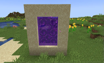 Nether Portal in sand frame