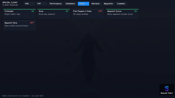visuals menu
