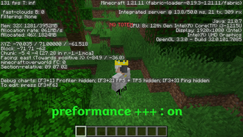 perf +++ options : on tripple the fps