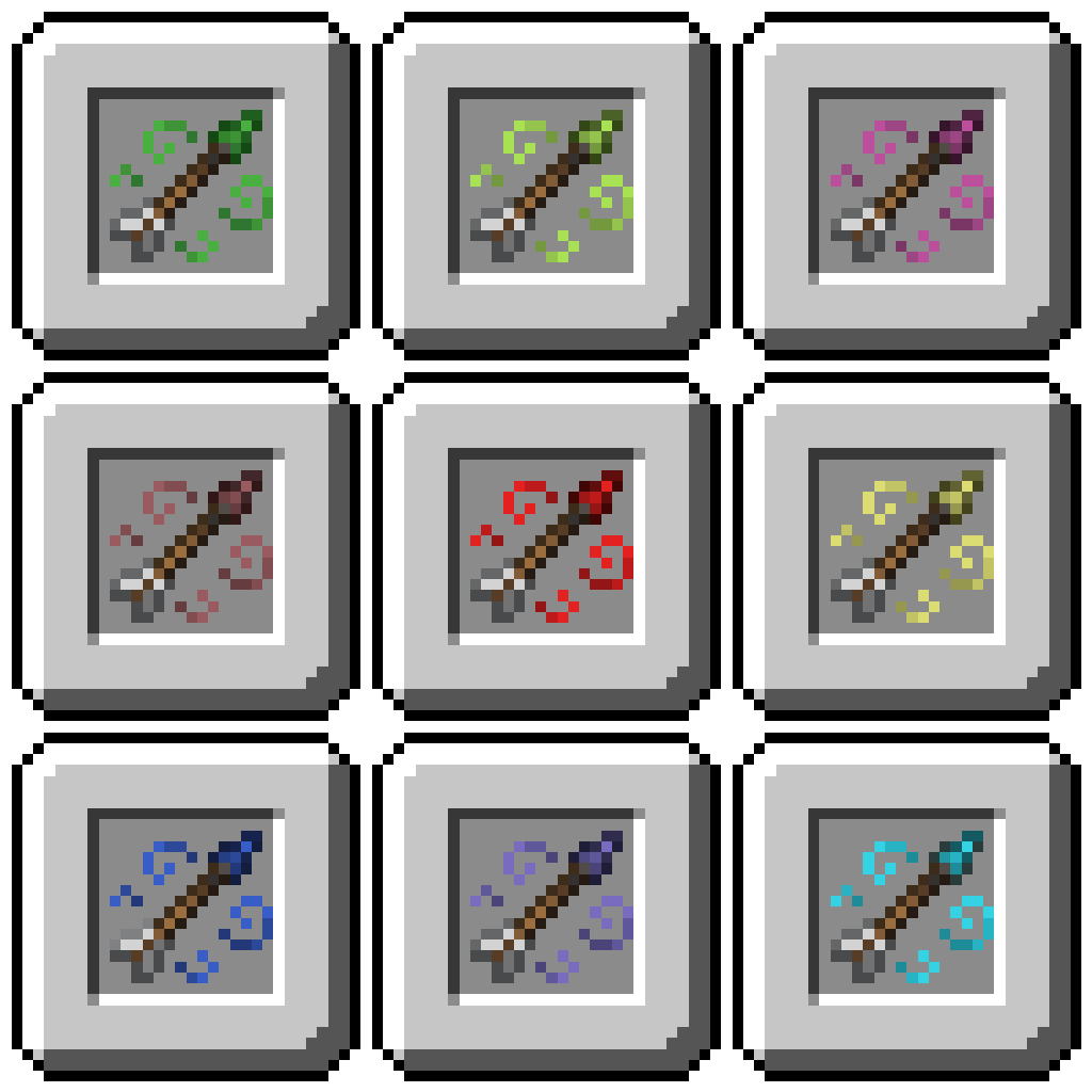 Some of the tipped arrows
