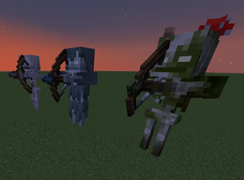 Skeletons shooting the correct arrow