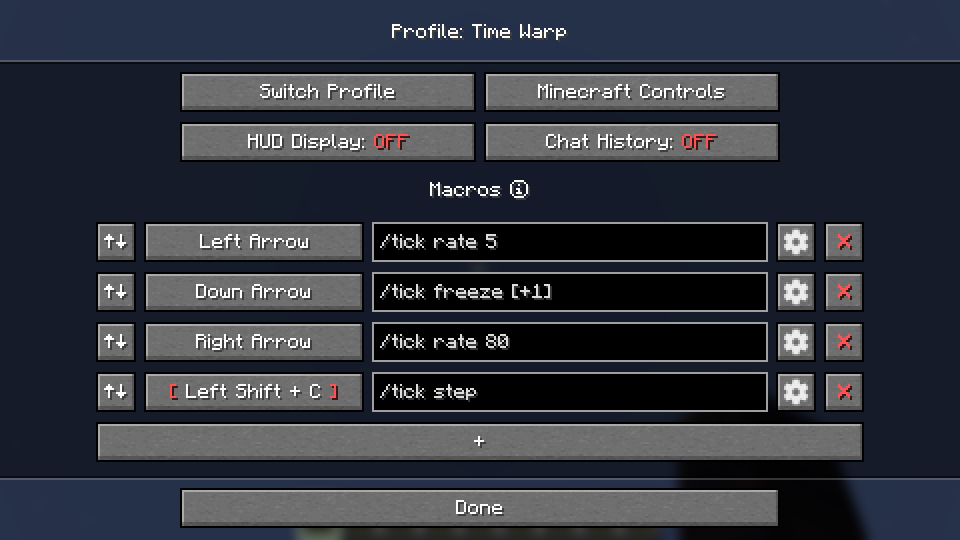 Profile edit screen