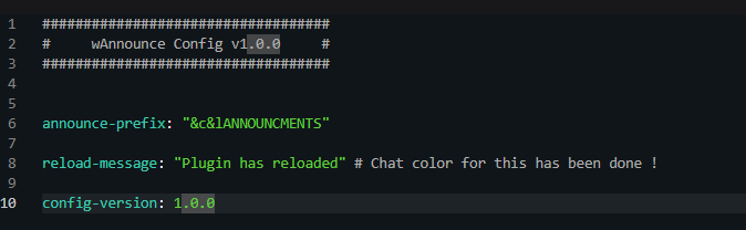 The config