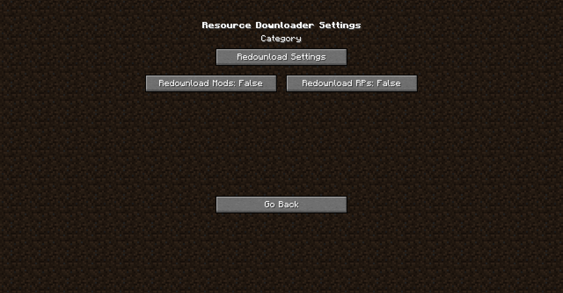 Resource Downloader Settings - Redownload Settings