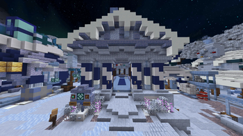 Auction house during winter season