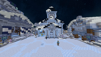 Town center during winter
