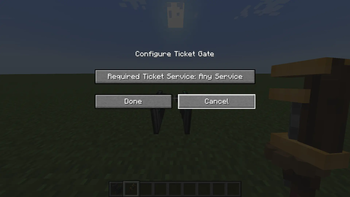 Ticket Gate Configuration Menu