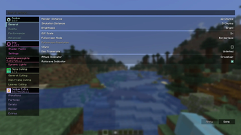 Graphics settings