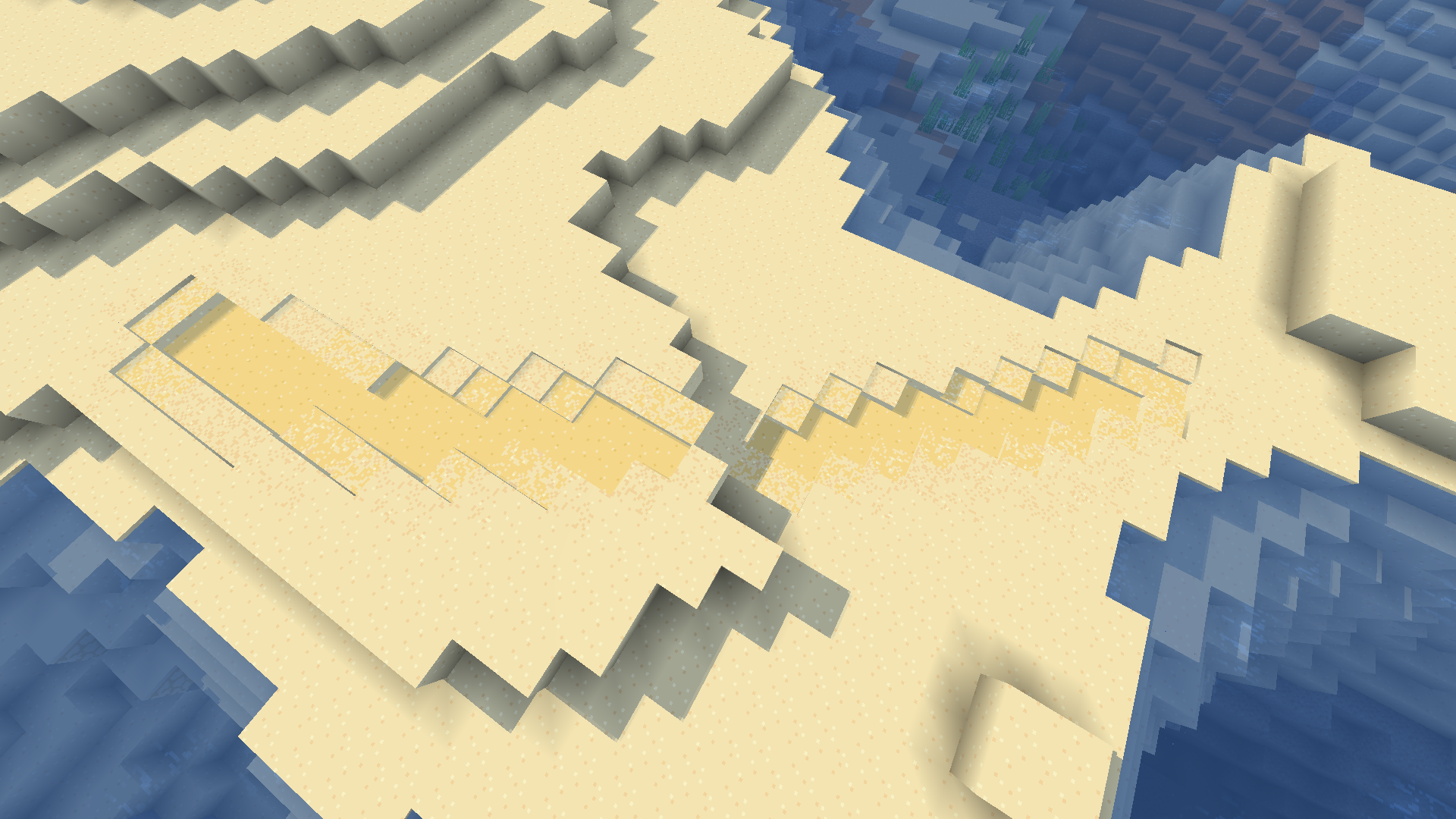 beach with eroded path
